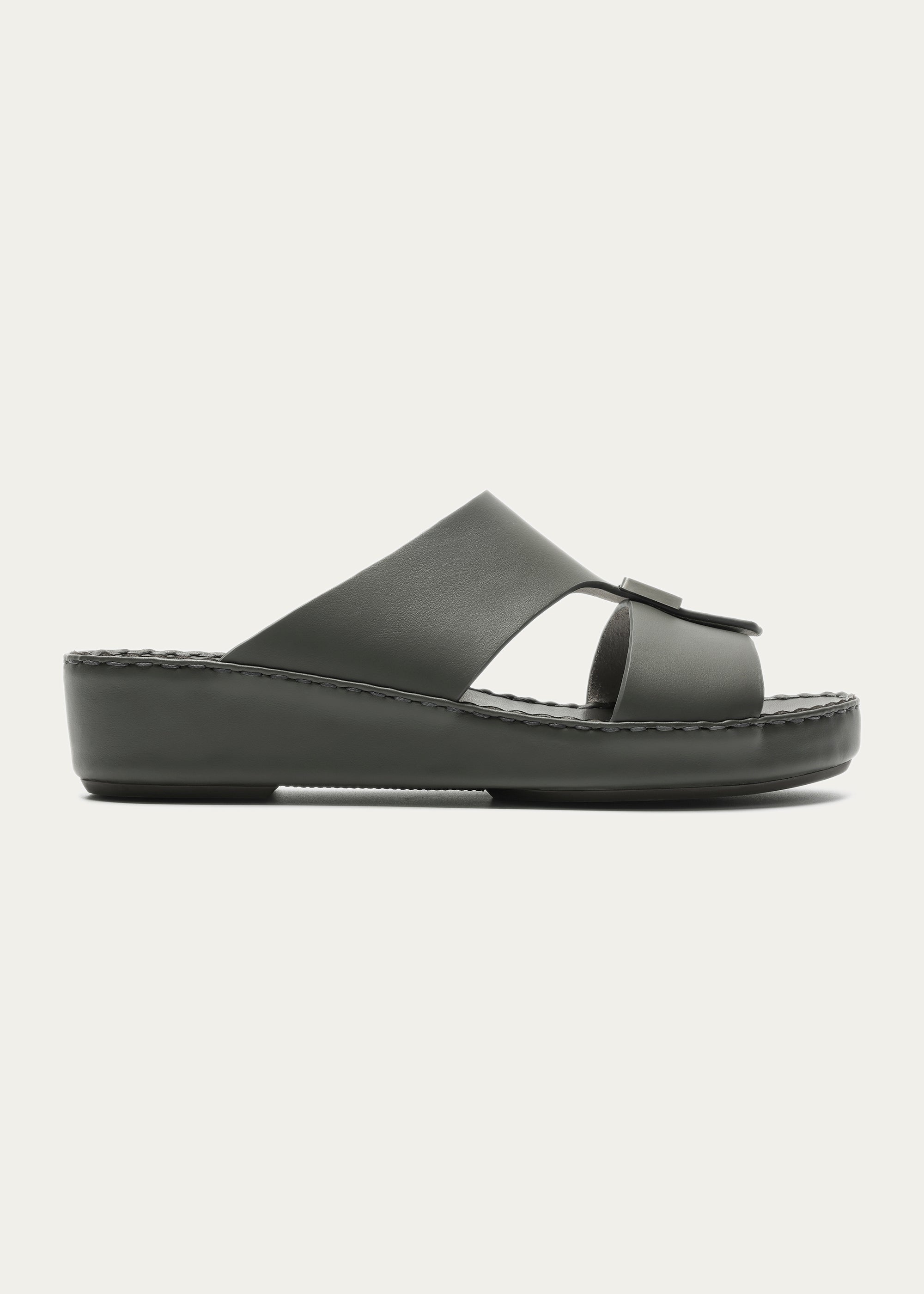 MATTE CALF LEATHER SANDALS-PHANTOM SERIES-SHING GRAY