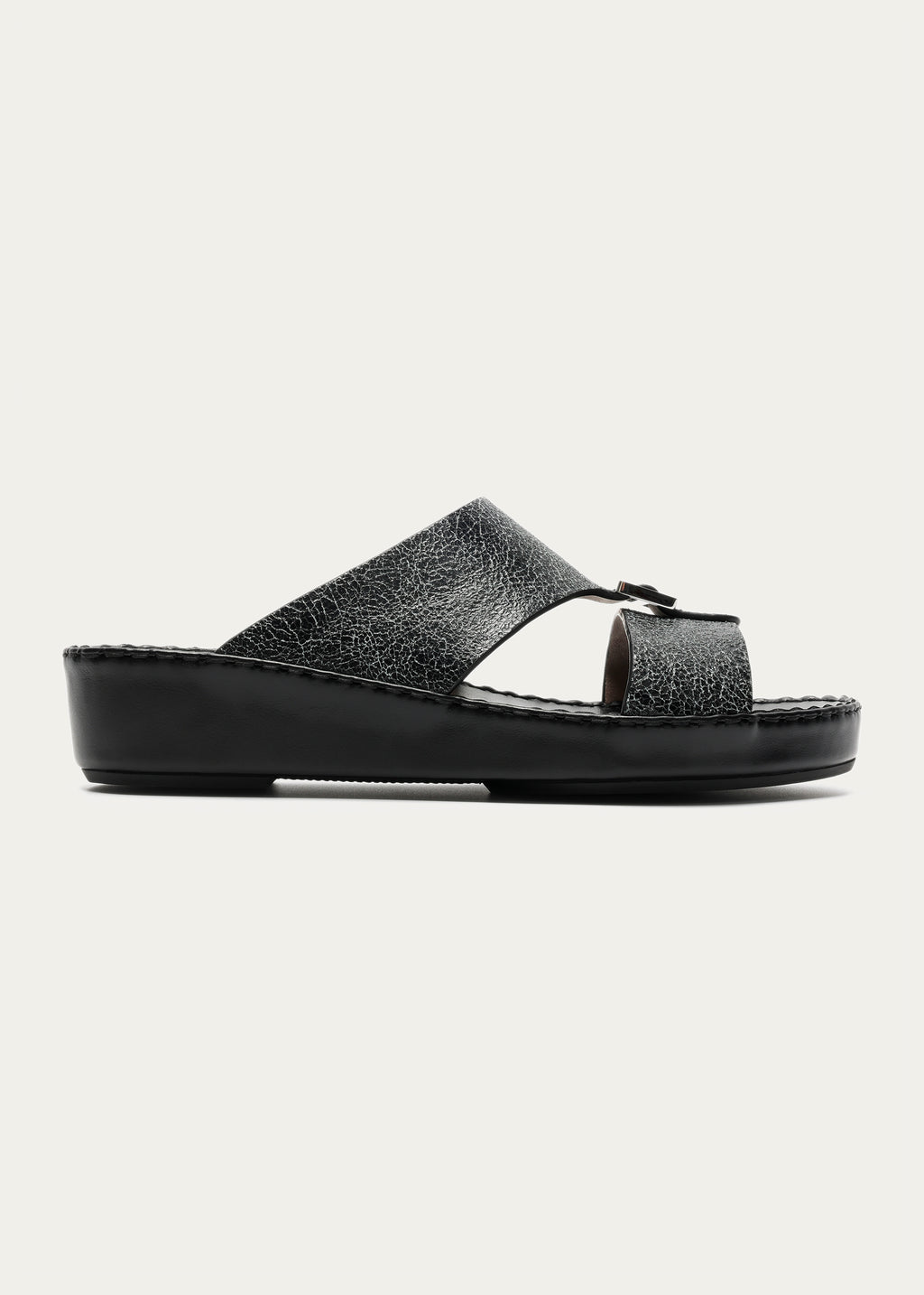 UNIQUE ICE CARKLE SANDALS-ICE CRACKLE SERIES-MIDNIGHT BLACK