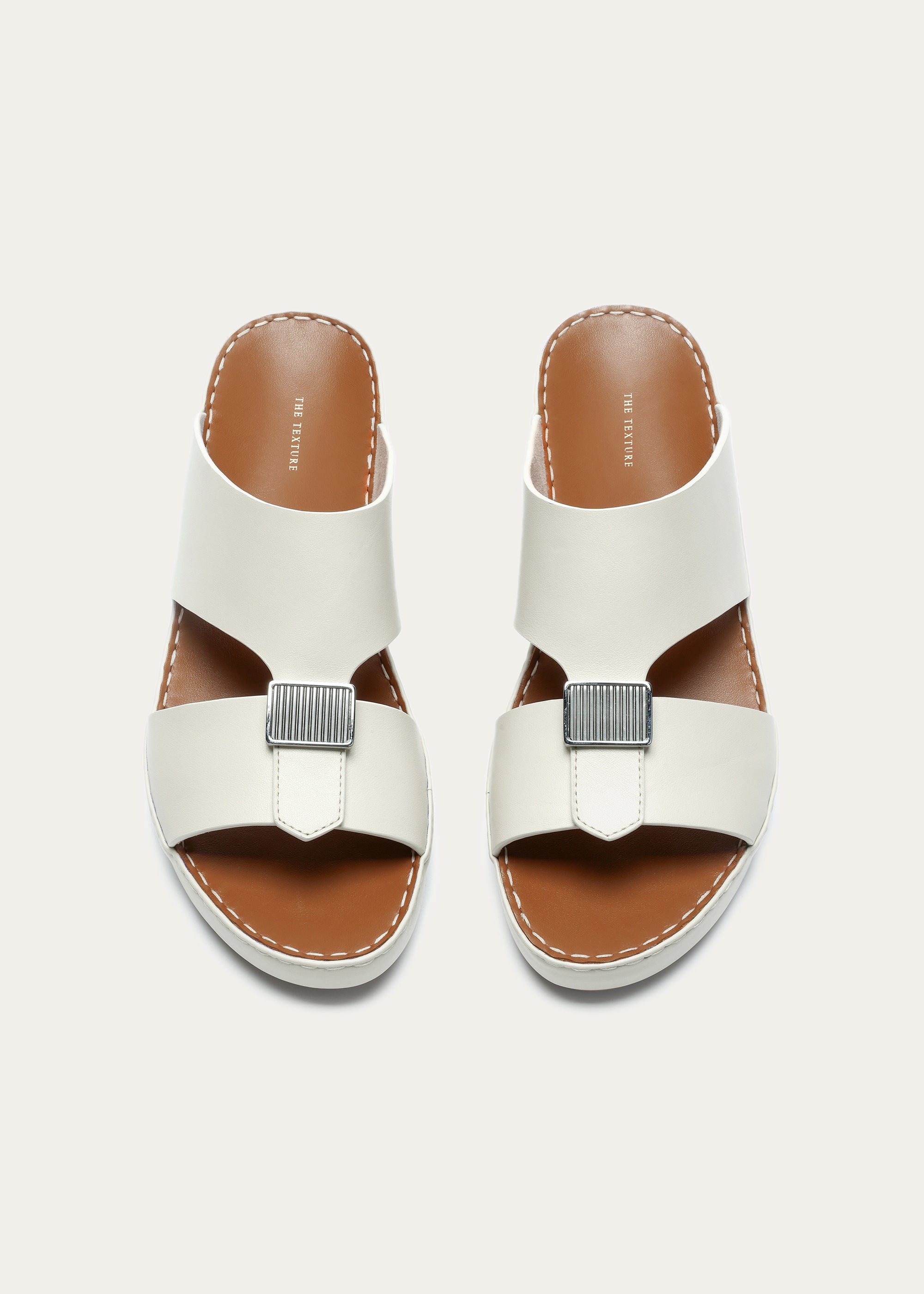 MATTE CALF LEATHER SANDALS-PHANTOM SERIES-SHING WHITE