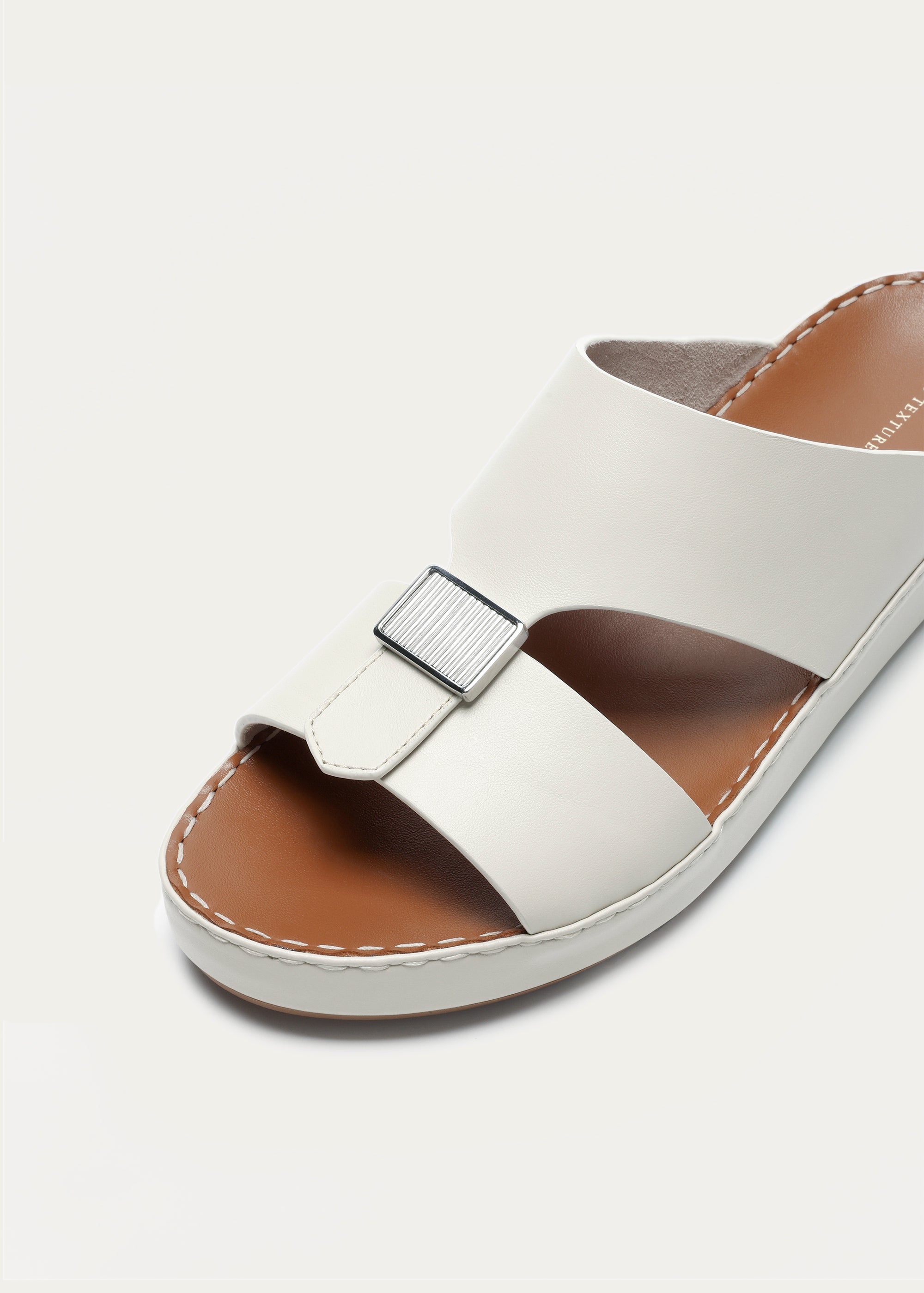 MATTE CALF LEATHER SANDALS-PHANTOM SERIES-SHING WHITE