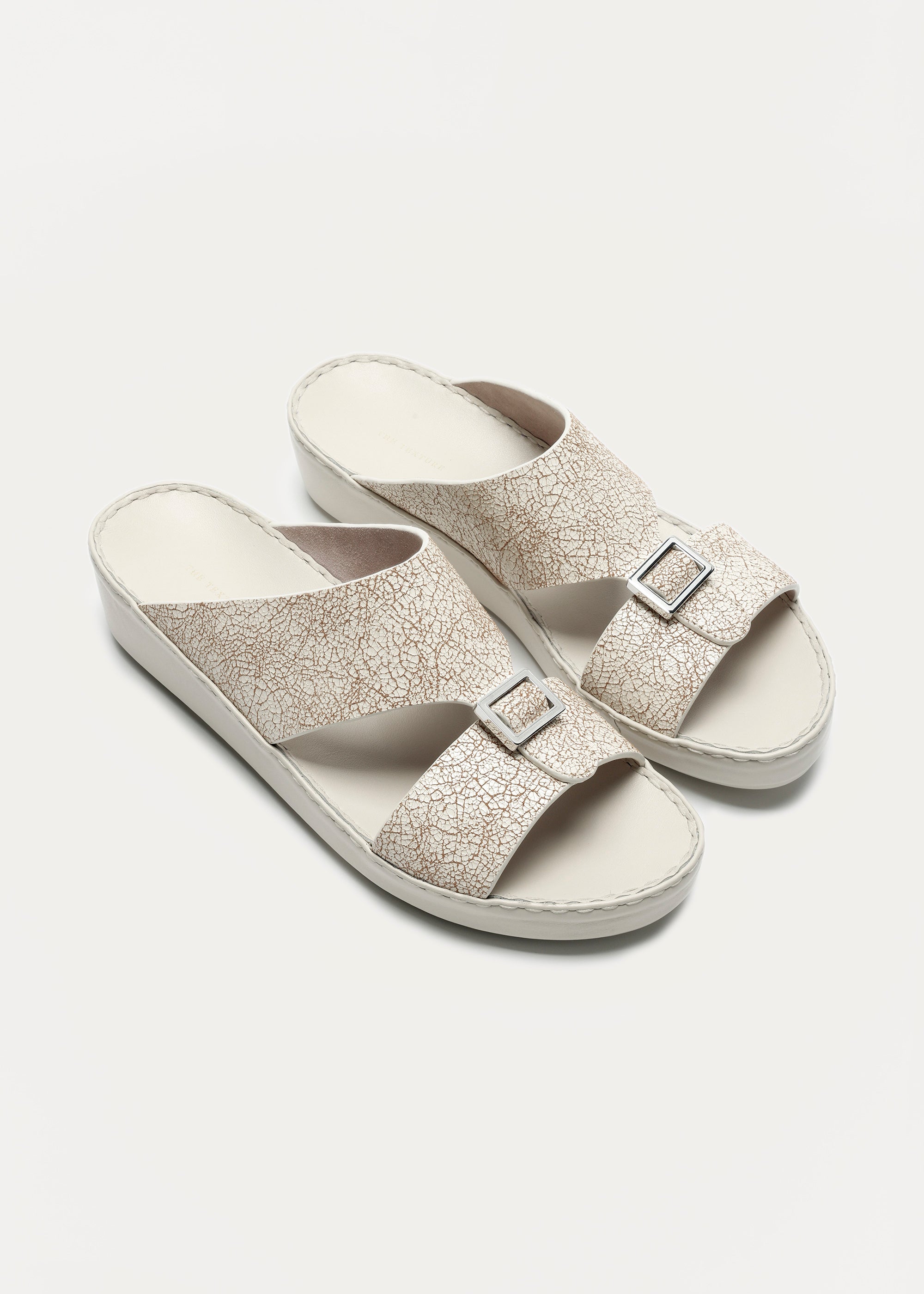 UNIQUE ICE CARKLE SANDALS-ICE CRACKLE SERIES-DRY WHITE