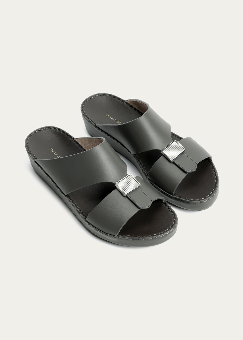 MATTE CALF LEATHER SANDALS-PHANTOM SERIES-SHING GRAY