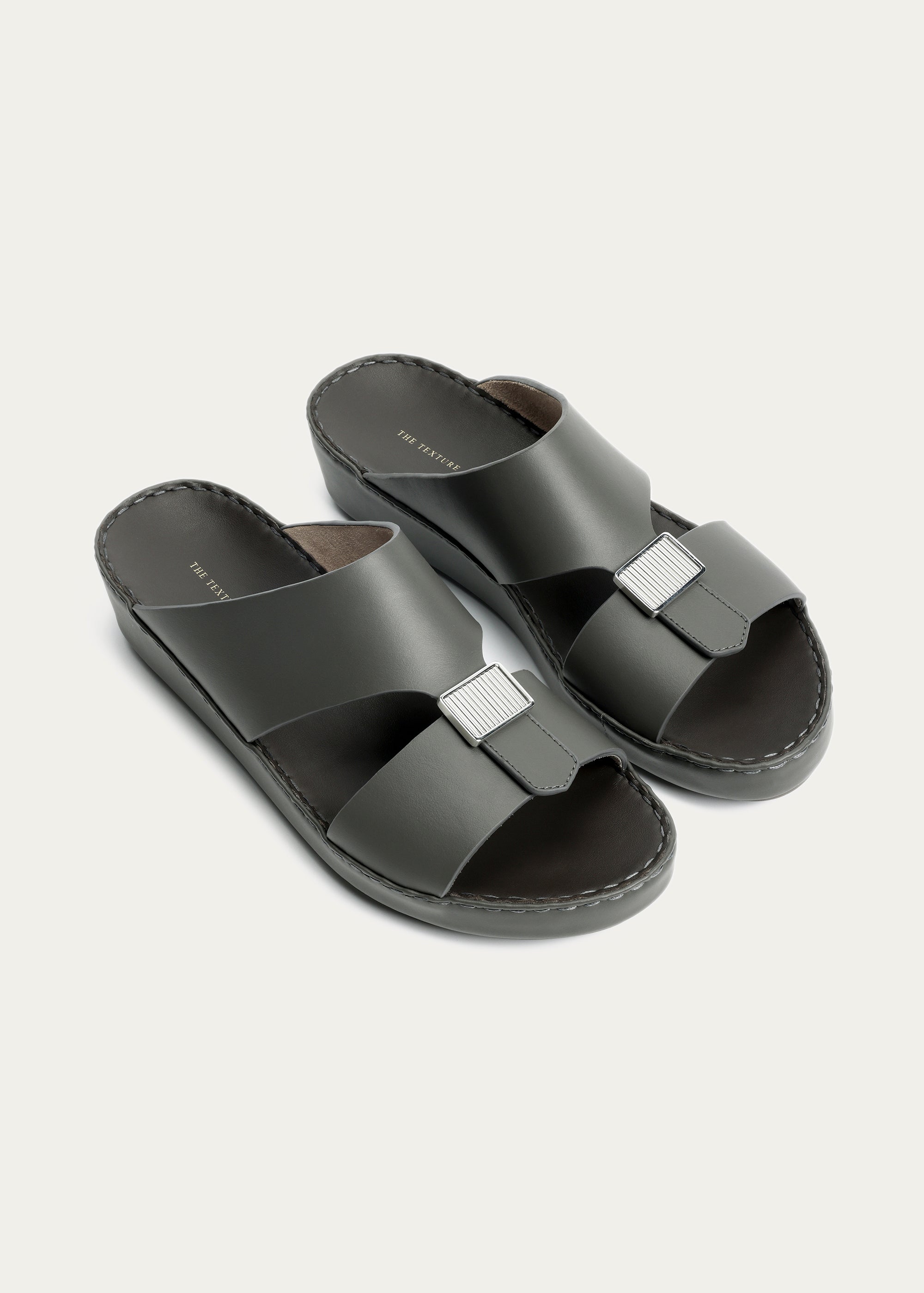 MATTE CALF LEATHER SANDALS-PHANTOM SERIES-SHING GRAY