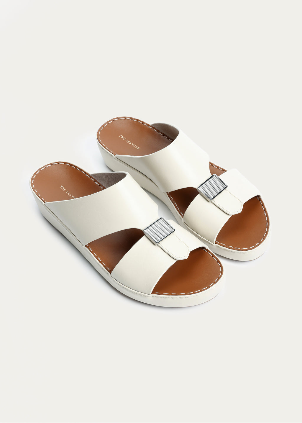 MATTE CALF LEATHER SANDALS-PHANTOM SERIES-SHING WHITE