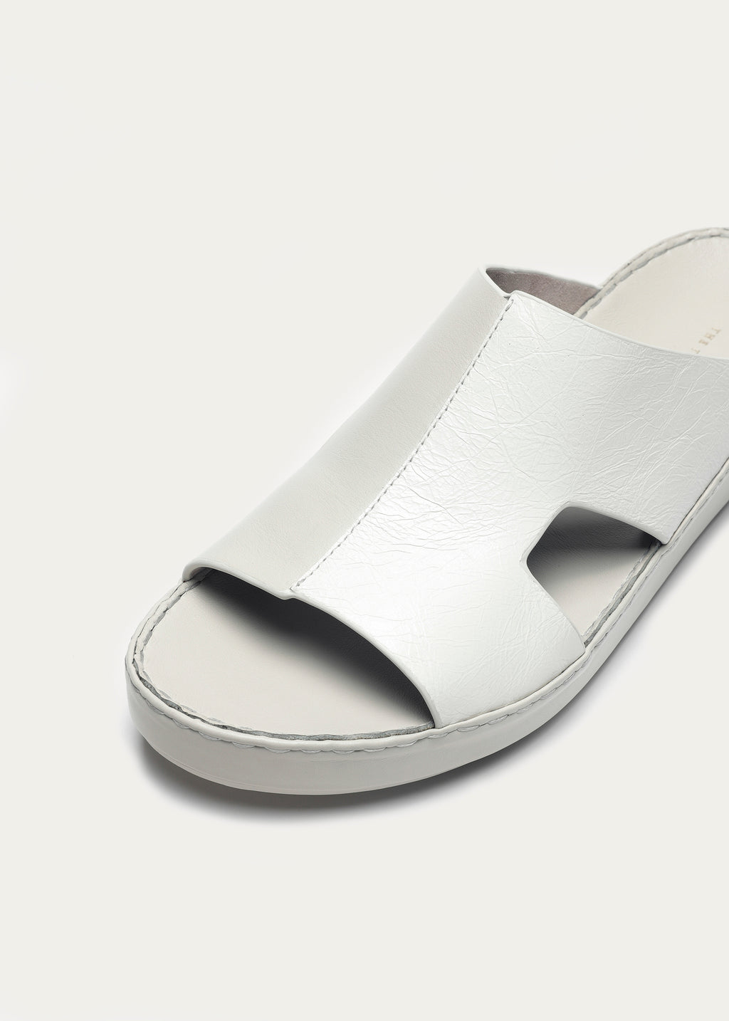 CALF LEATHER SANDALS-TIMES SERIES-DAY LIGHT WHITE