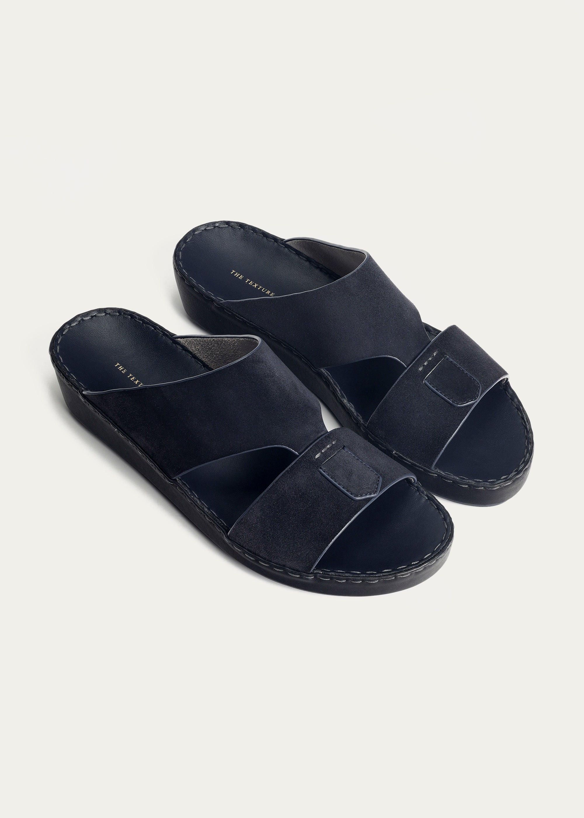 SUEDE BABY CALF LEATHER SANDALS-SUEDE SERIES-MIDNIGHT BLUE